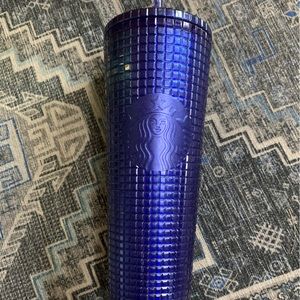 Starbucks blue grid 24 Oz tumbler